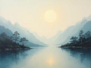 Silent Lake Painting - Living From The Heart